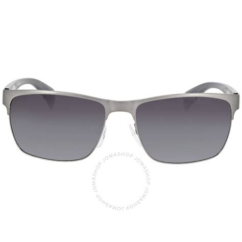 Prada Rectangle Polarized Grey Gradient Sunglasses